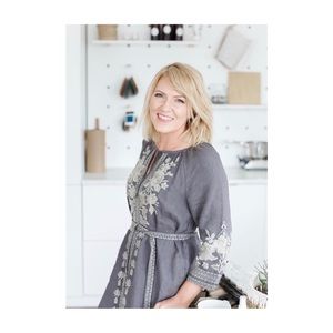 Johnny Was Embroidered Linen Dress